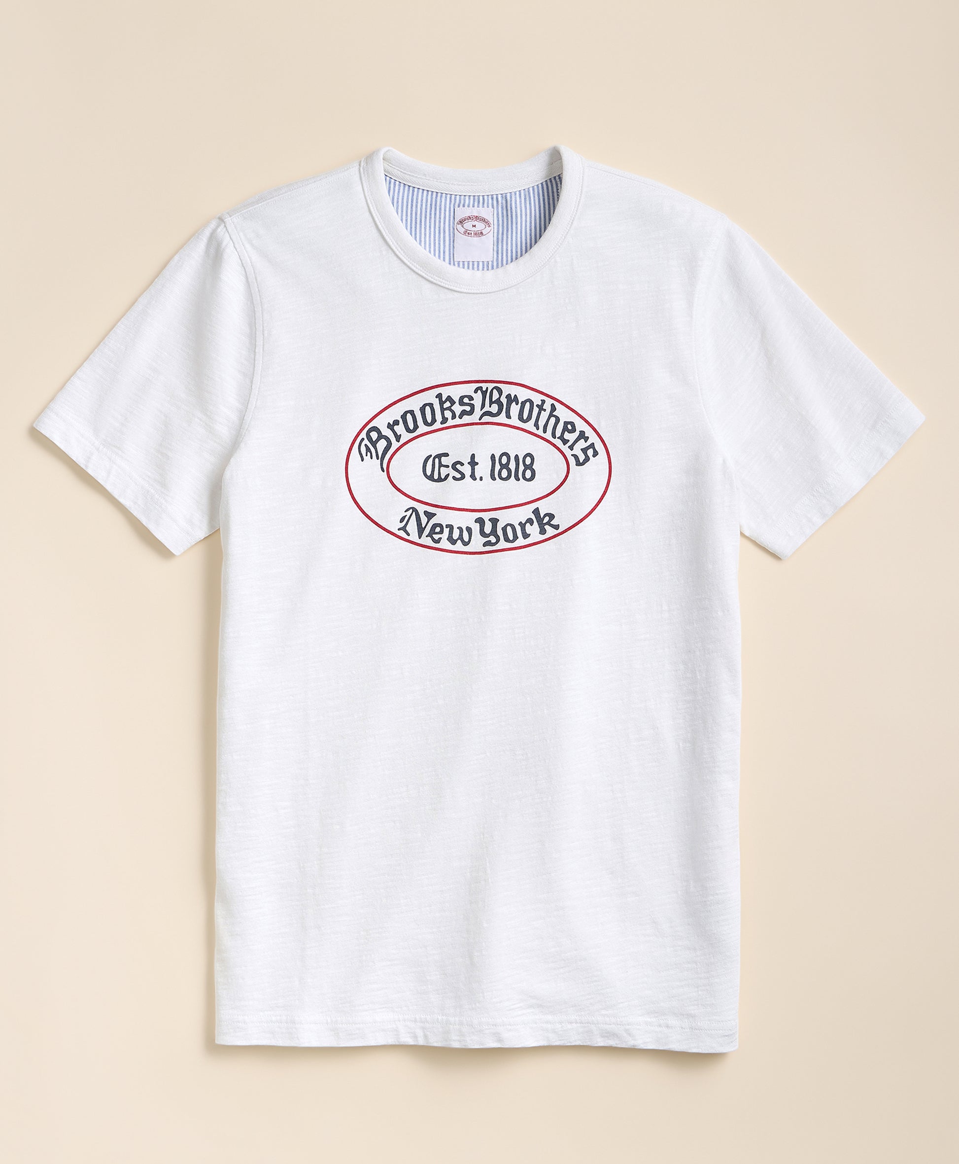 White t-shirt with Brooks Brothers logo