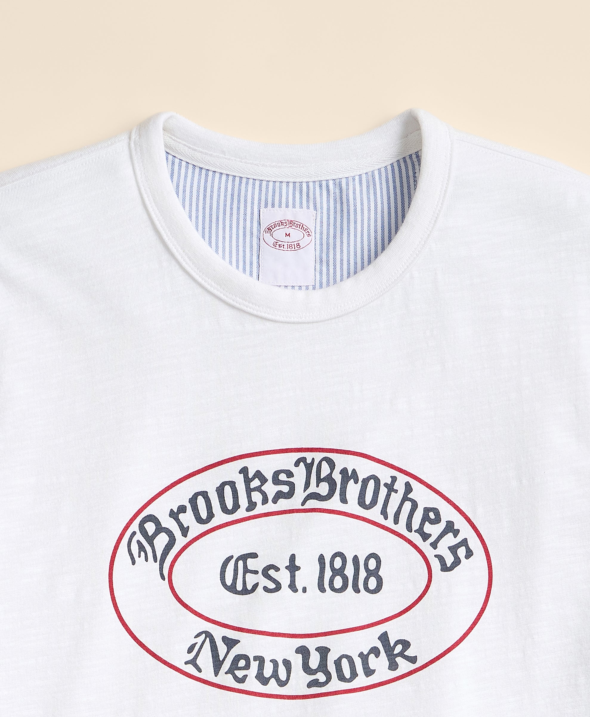 White t-shirt with Brooks Brothers logo