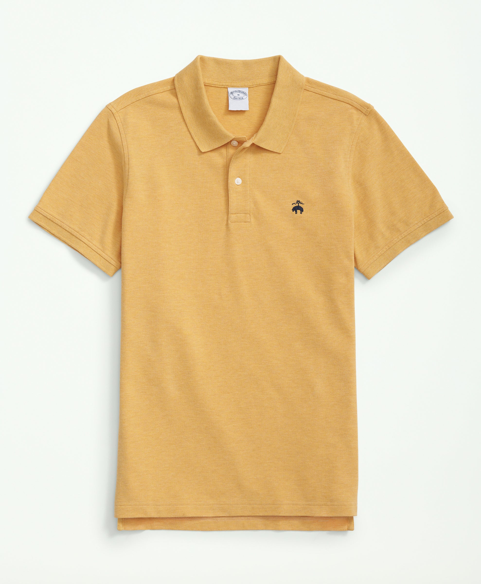 Yellow polo shirt with a small logo
