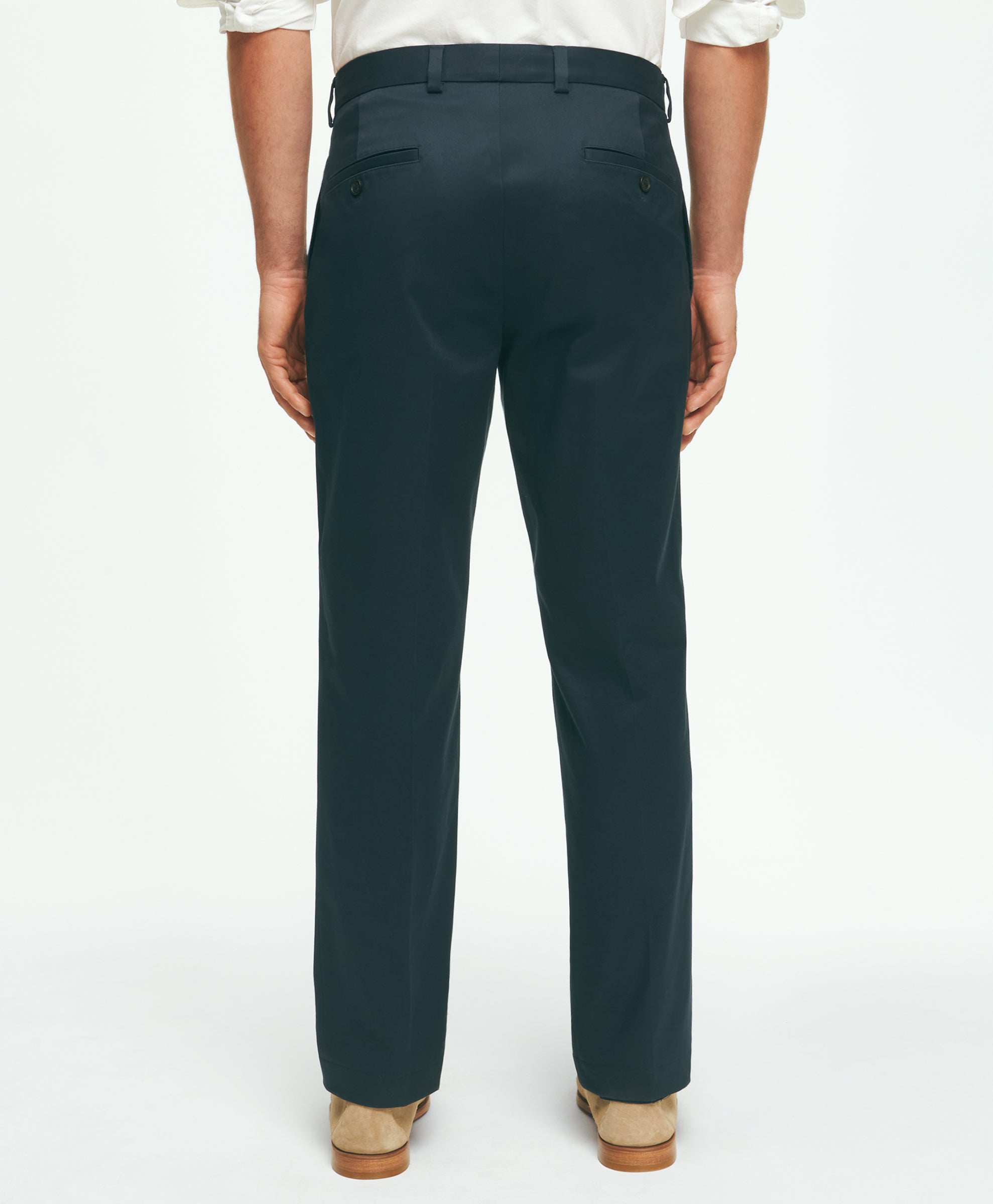 Navy pants worn by a person