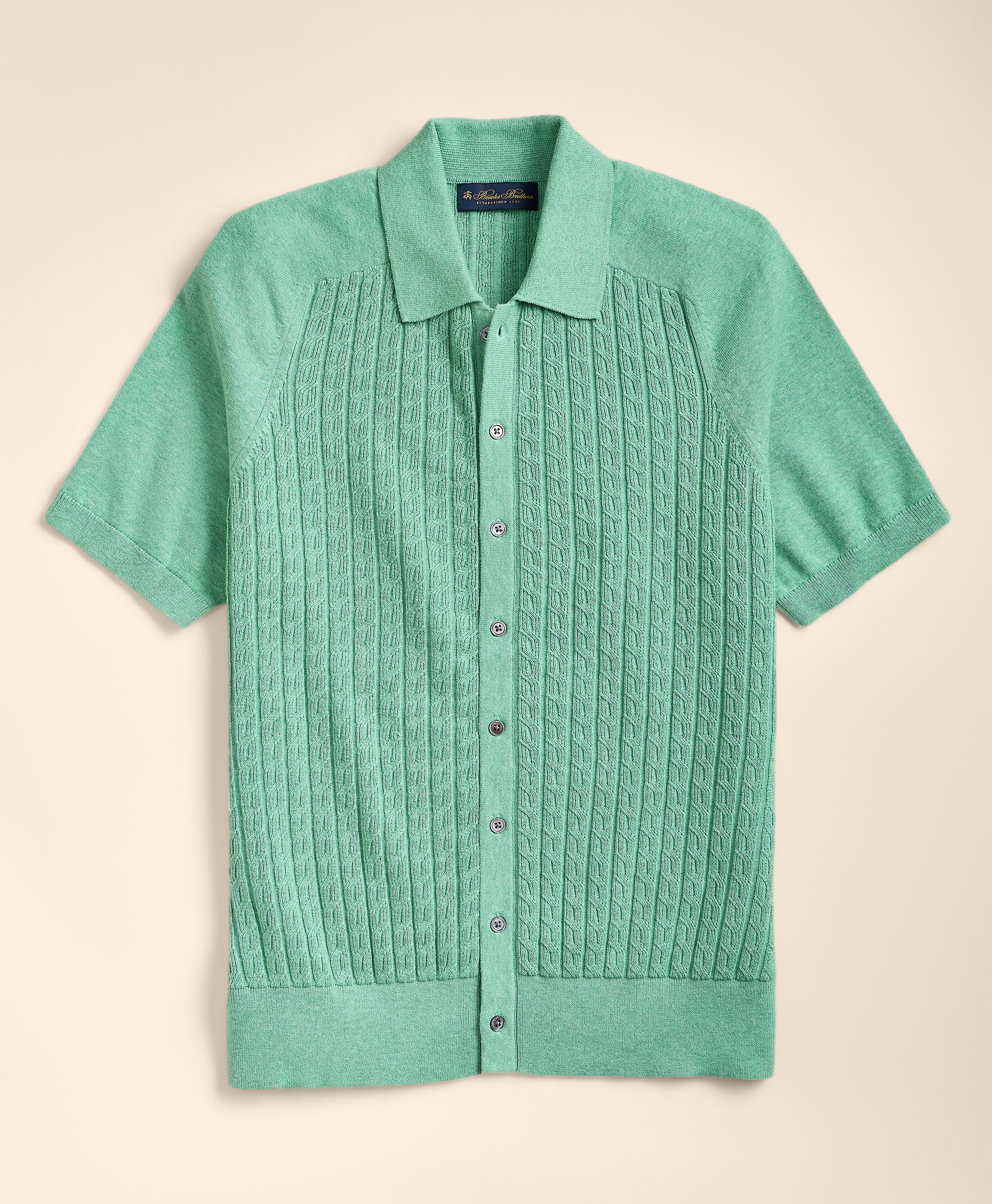 Green knitted shirt