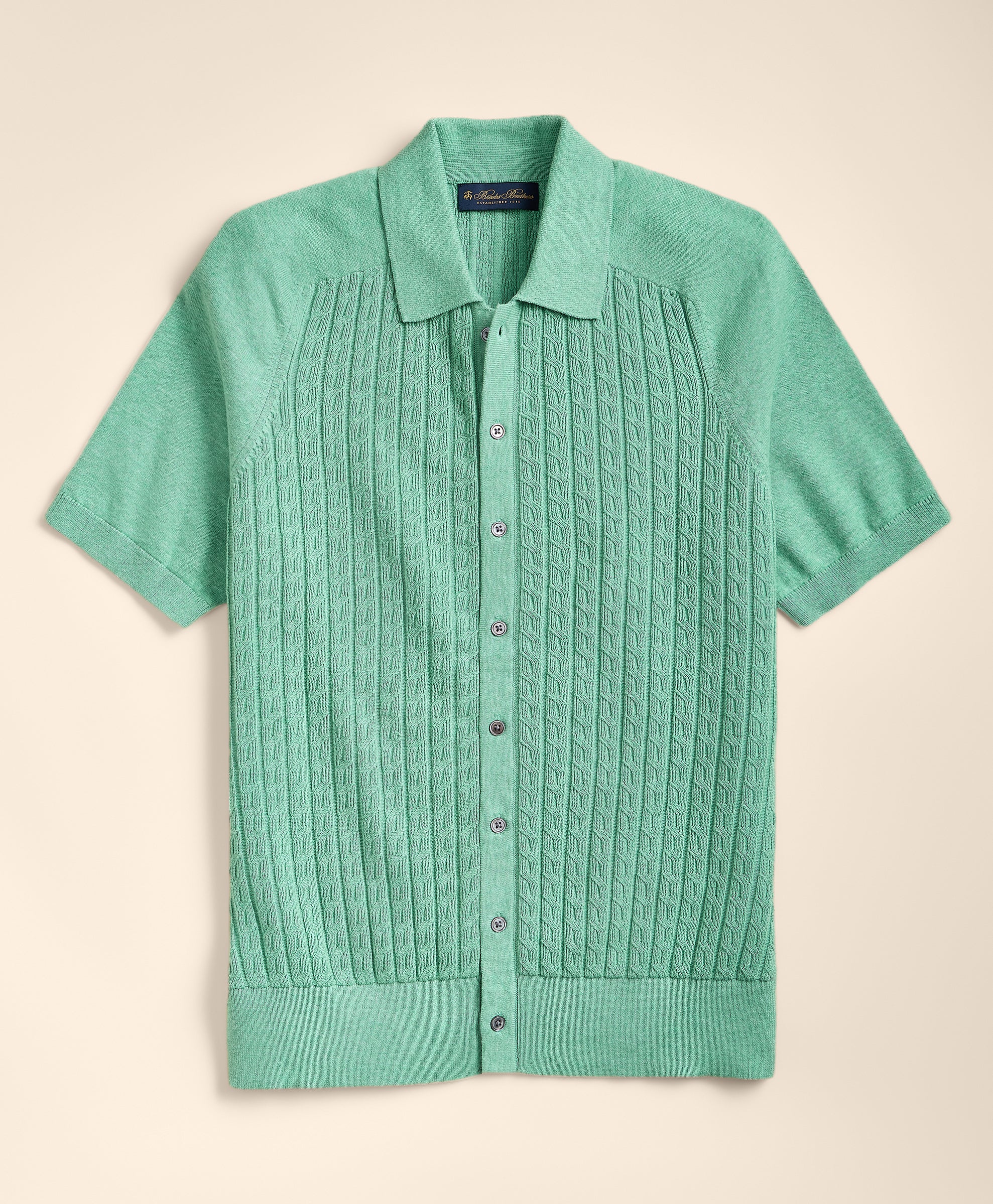 Green knitted shirt