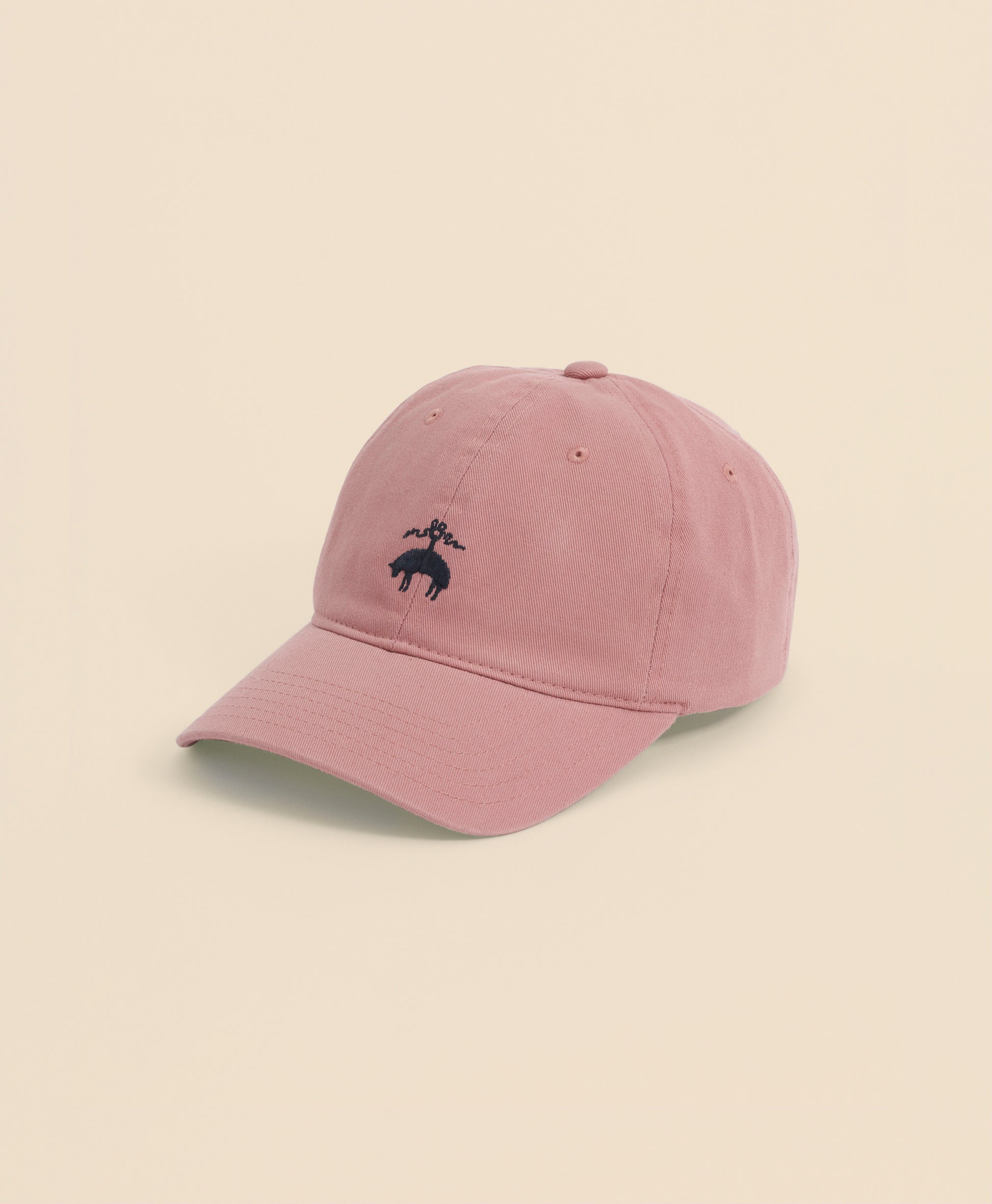 Pink baseball cap with a small logo
