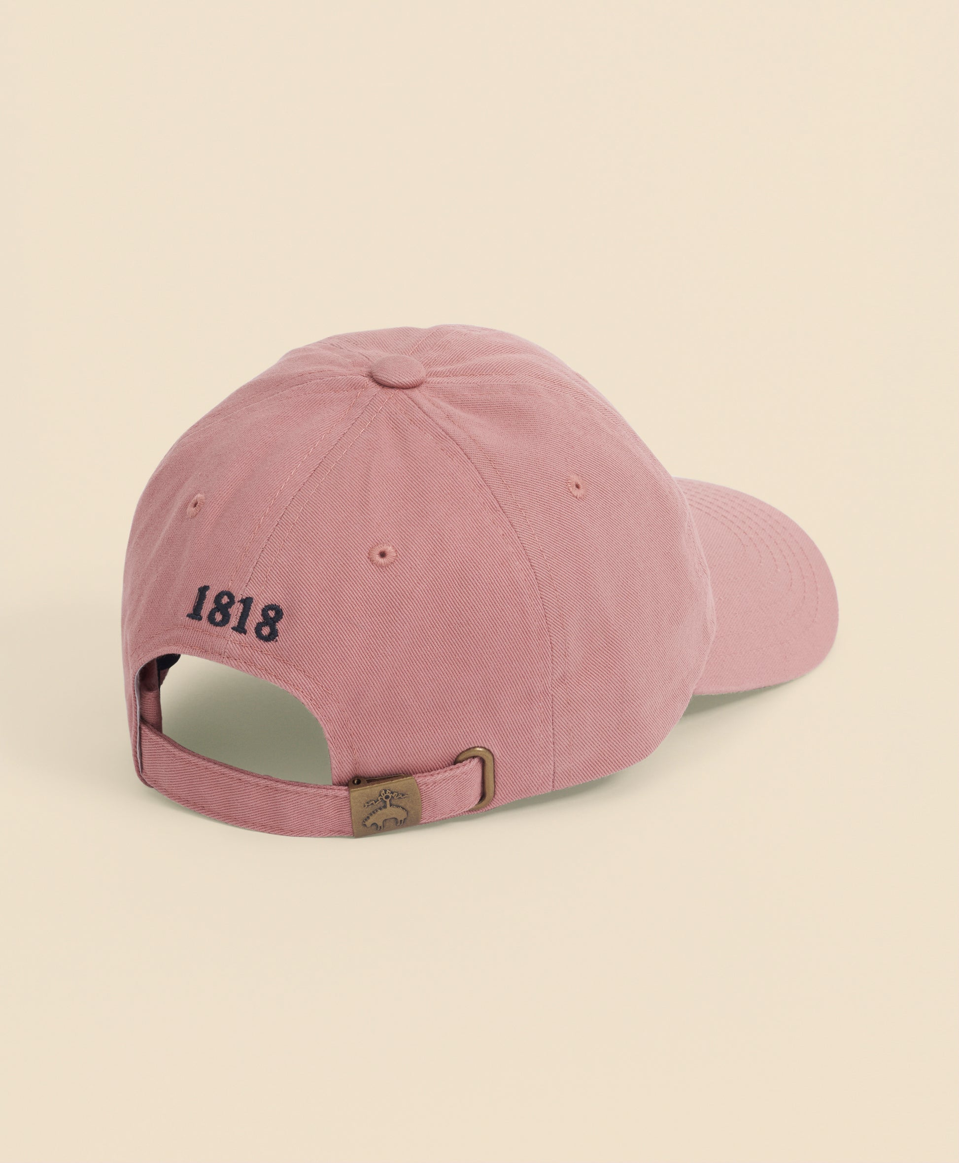 Pink baseball cap with '1818' logo 