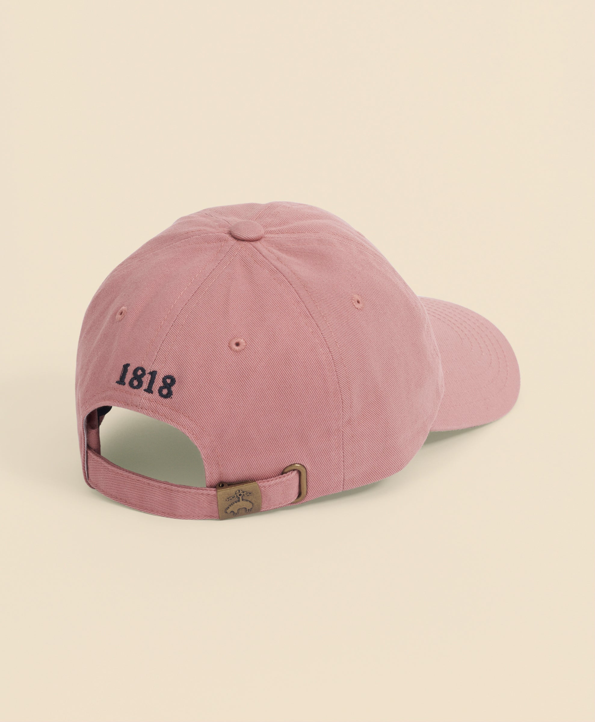 Pink baseball cap with '1818' logo 