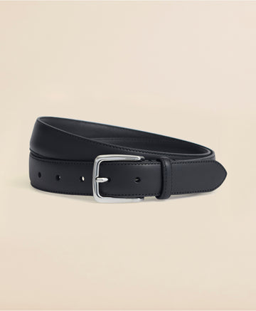 Classic Italian Leather Belt - Men's Black