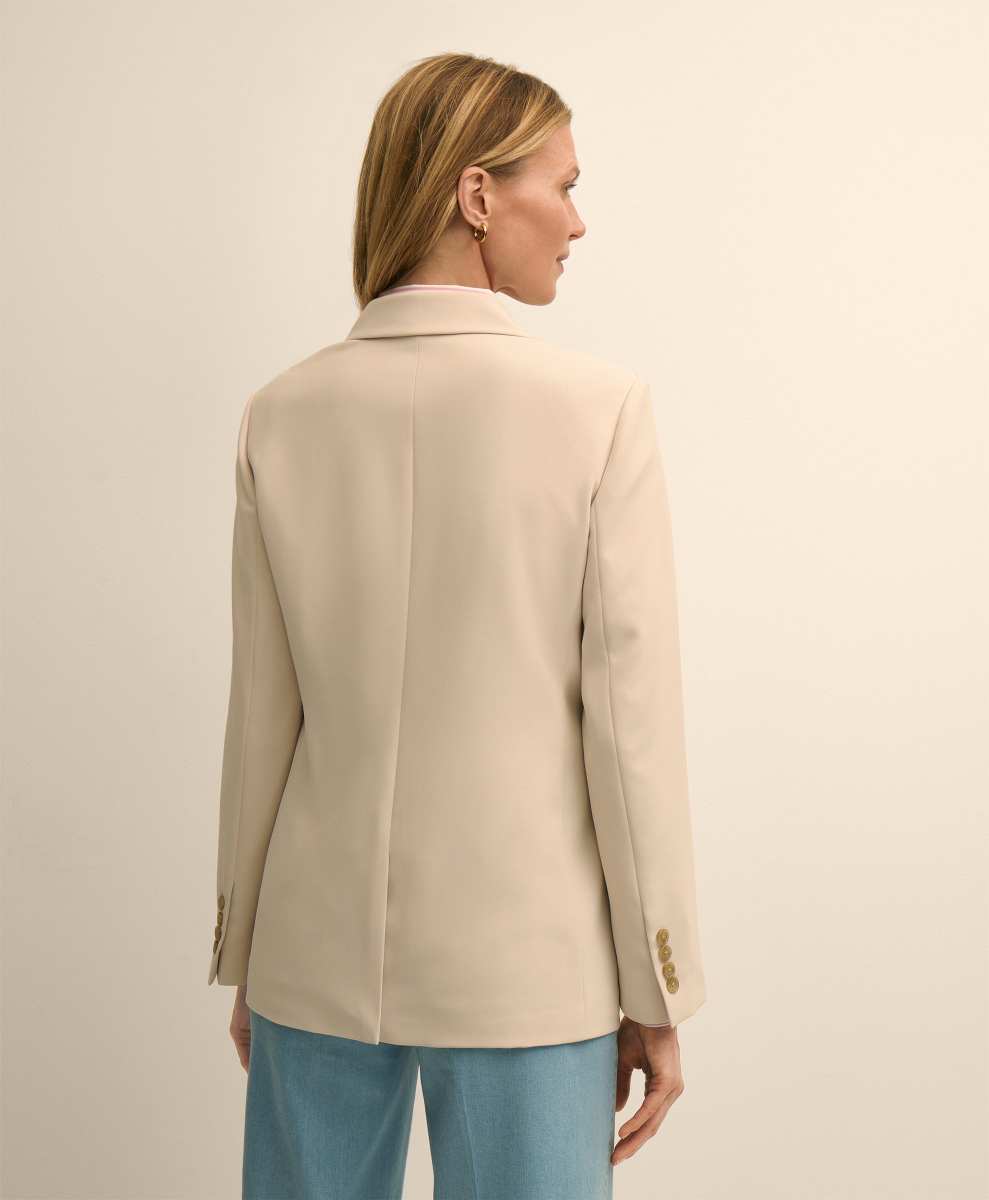 Crepe Relaxed Fit Jacket - Pumice Stone