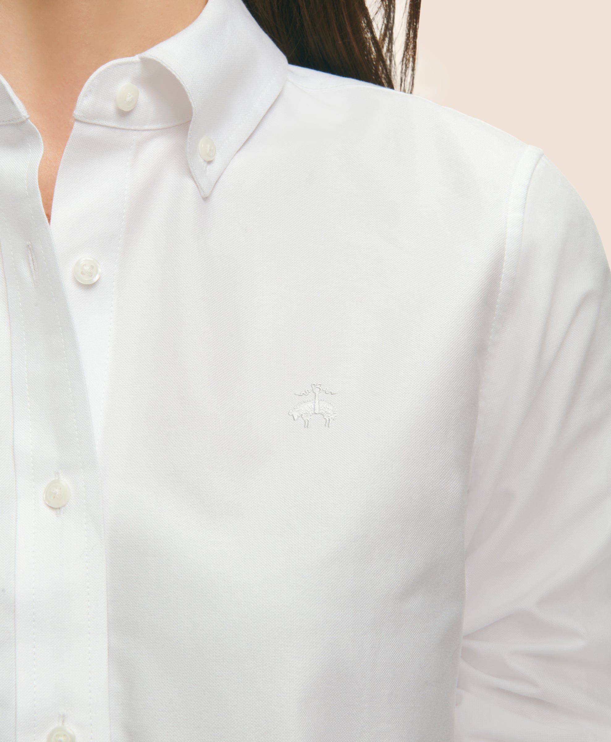 เสื้อเชิ้ต Oxford ผ้าคอตตอน สตรี  ทรงคลาสสิก 