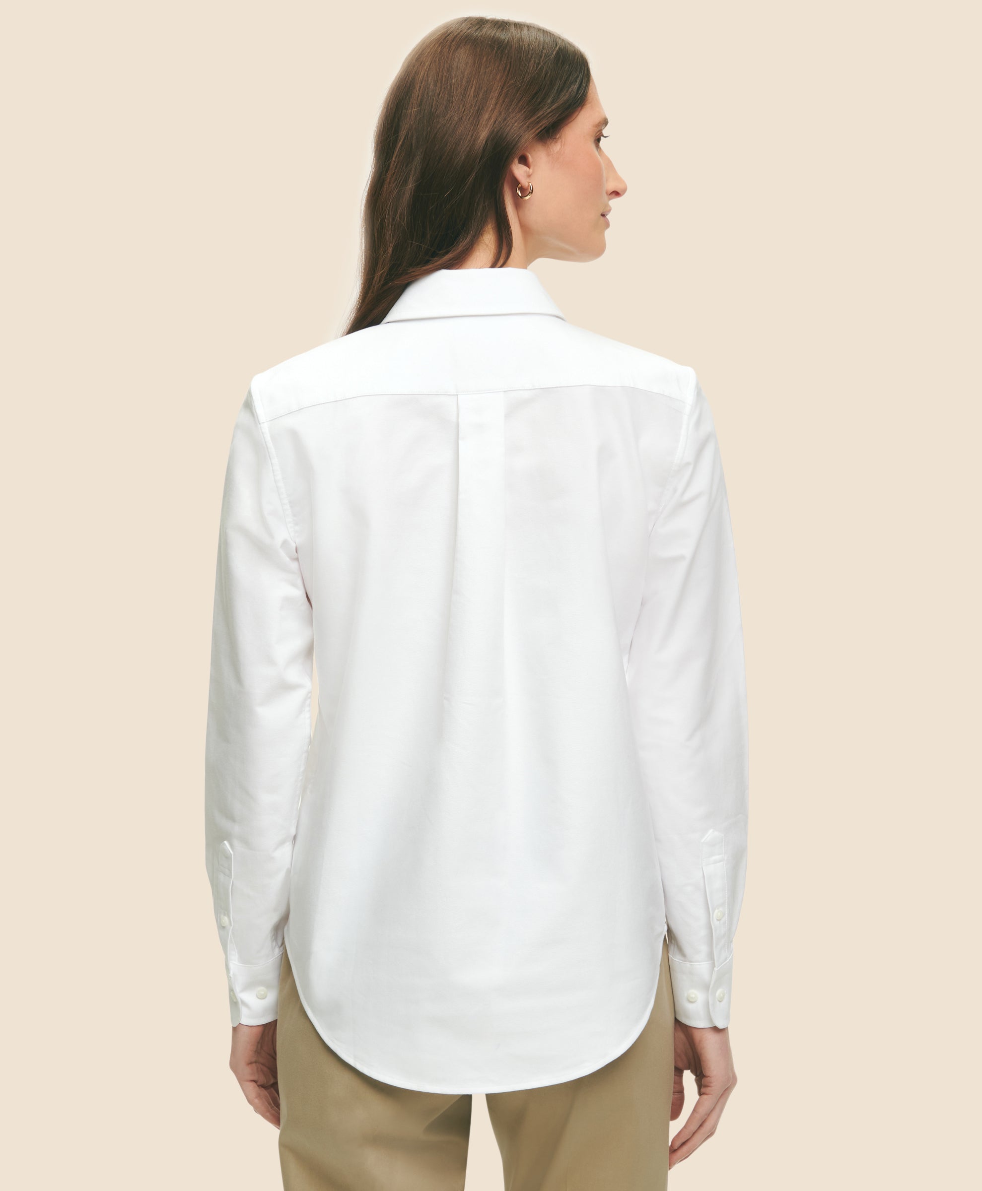 เสื้อเชิ้ต Oxford ผ้าคอตตอน สตรี  ทรงคลาสสิก 