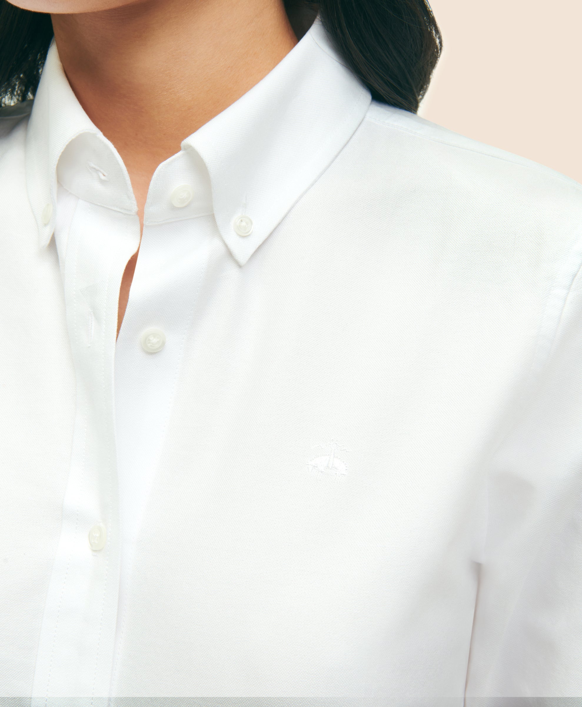 เสื้อเชิ้ต Oxford ผ้าคอตตอน สตรี  ทรงคลาสสิก 
